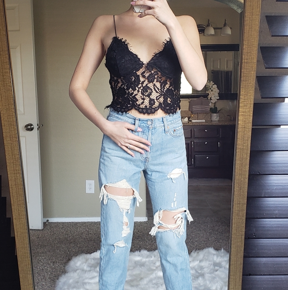 Misguided lace top
